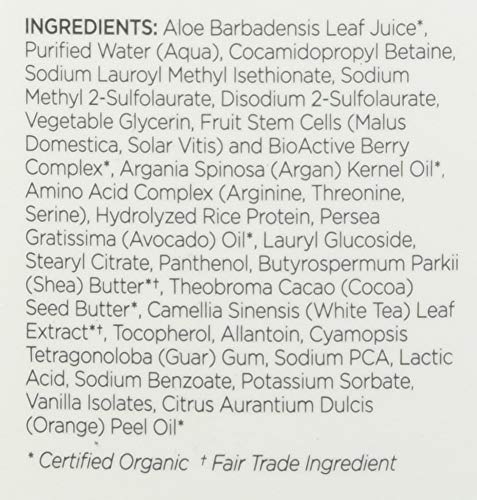 Andalou Naturals textura sedosa y brillo intenso tras aplicar el champú.