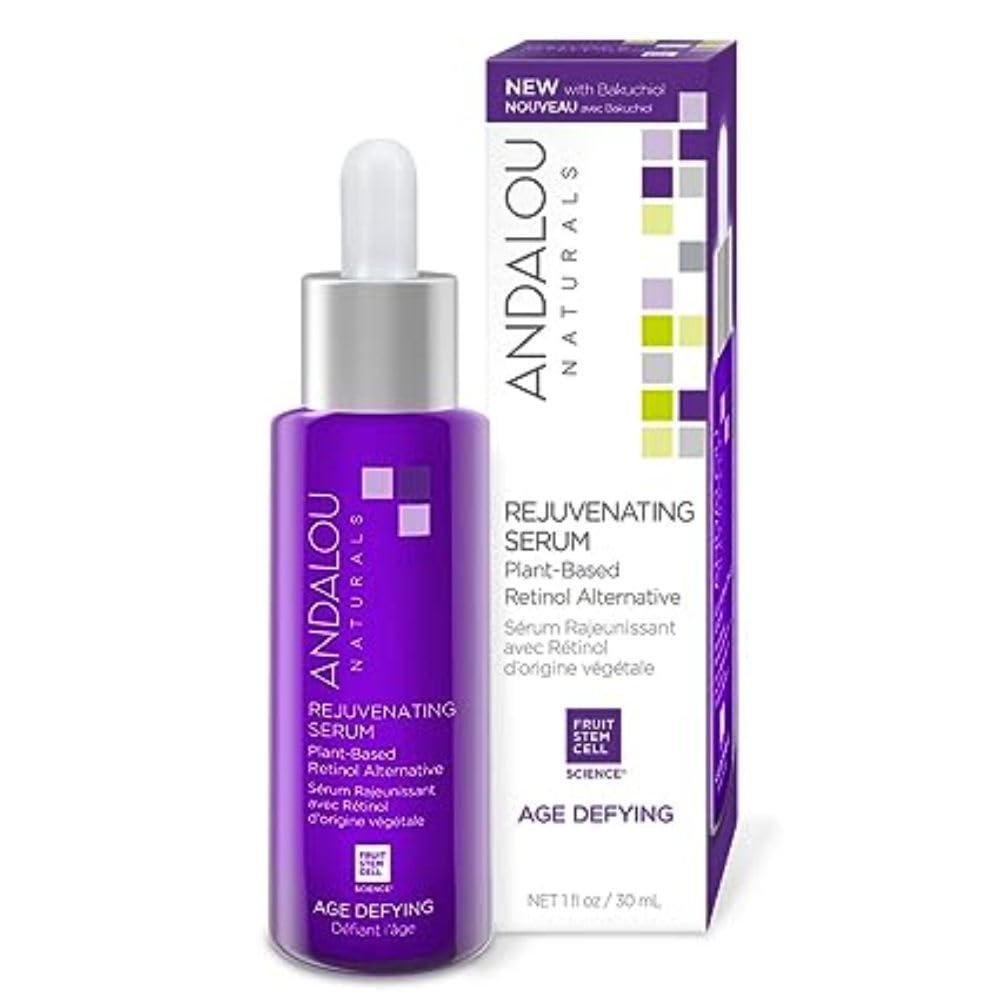 Andalou Naturals Sérum rejuvenecedor en botella con retinol vegetal para rostro