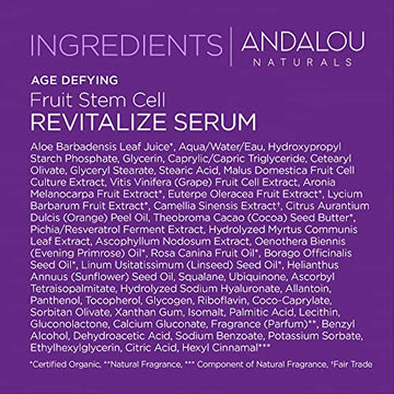 Cuidado de la piel con el suero Andalou Naturals.