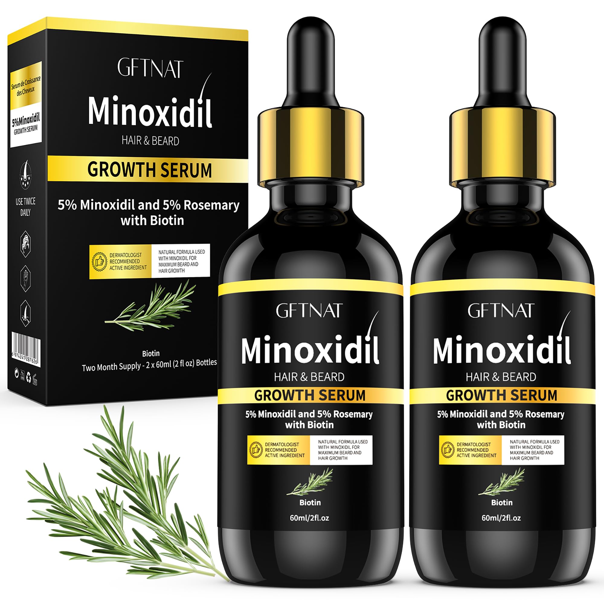 Andelusita Minoxidil 5% botella con gotero para cuero cabelludo