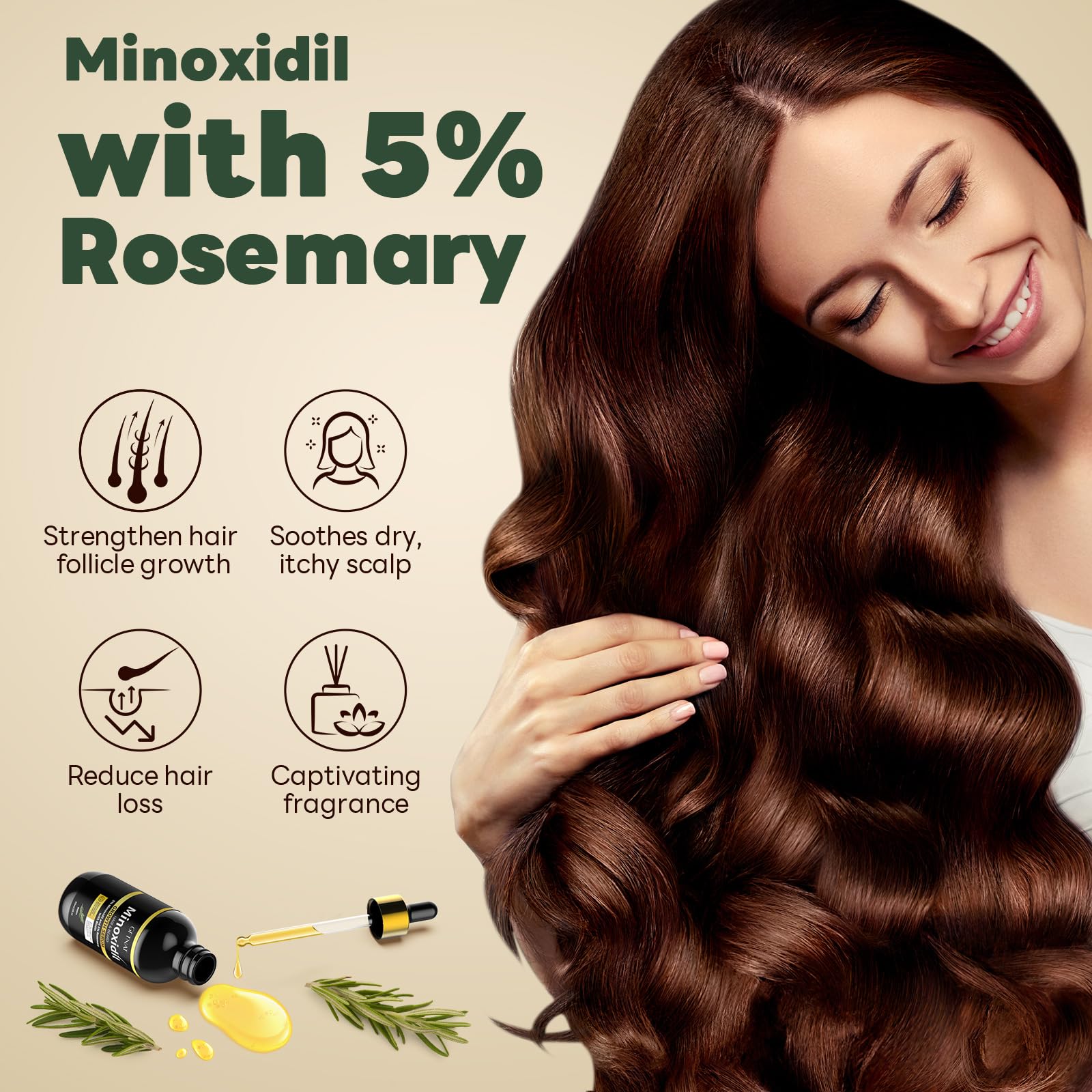 Andelusita Minoxidil Aceite de romero para aroma y cuidado