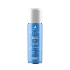 Andis Cool Care Plus, lata azul, detalle del envase para uso rápido entre cortes.