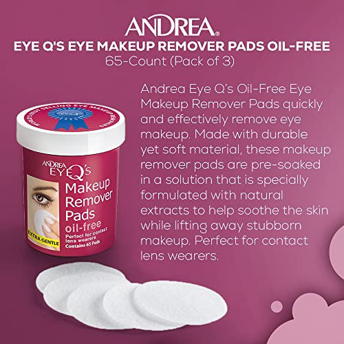Disco impregnado con gel de aloe vera de ANDREA Eye Q, limpieza suave y calmante