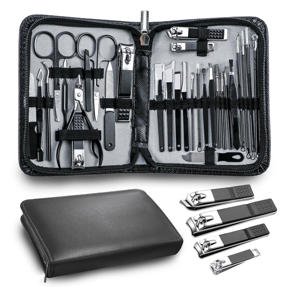 Set de manicura Andrea con estuche negro para cuidado de uñas completo