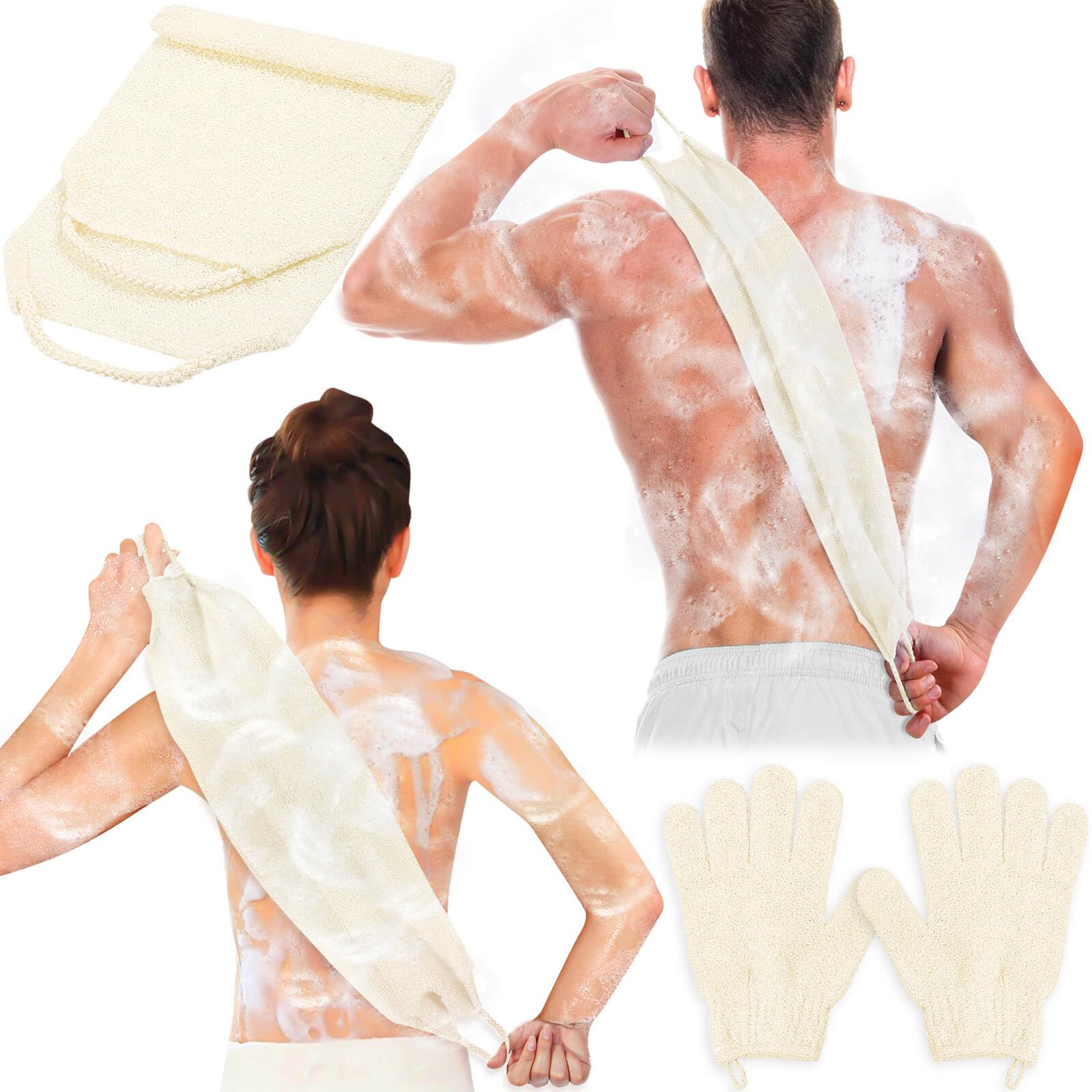 Anezus exfoliante para dorso, limpiador corporal suave para exfoliar.
