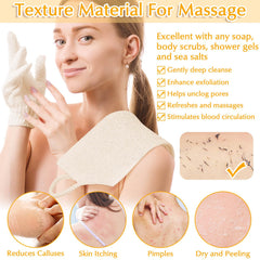 Anezus guantes exfoliantes ducha: limpieza suave y eficaz.