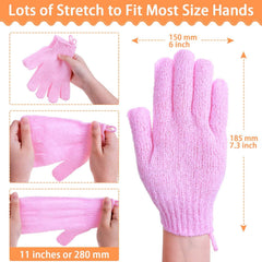anezus guantes exfoliantes verde se ajustan gracias al puño elástico.