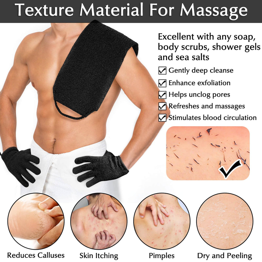 Exfoliador Anezus lavable a máquina y de secado rápido para uso diario.