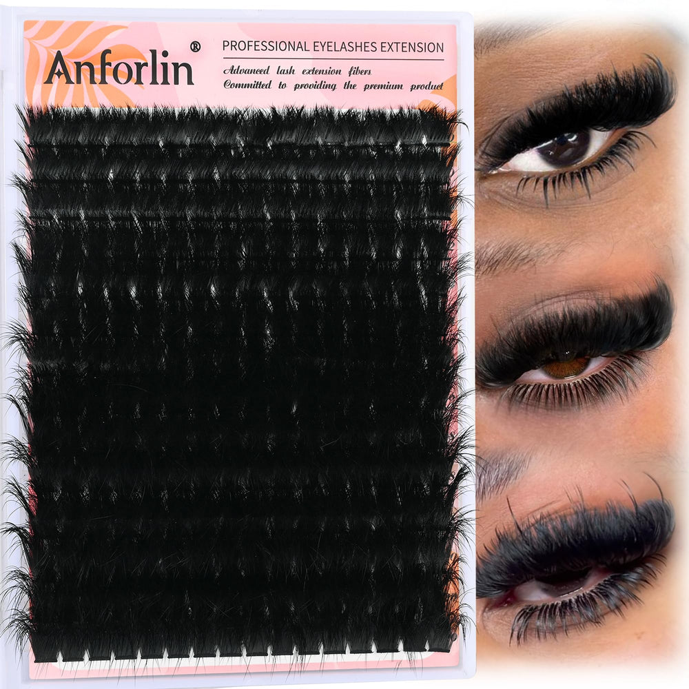 Anforlin conjunto de pestanas 10-20mm para look versátil y rápido.
