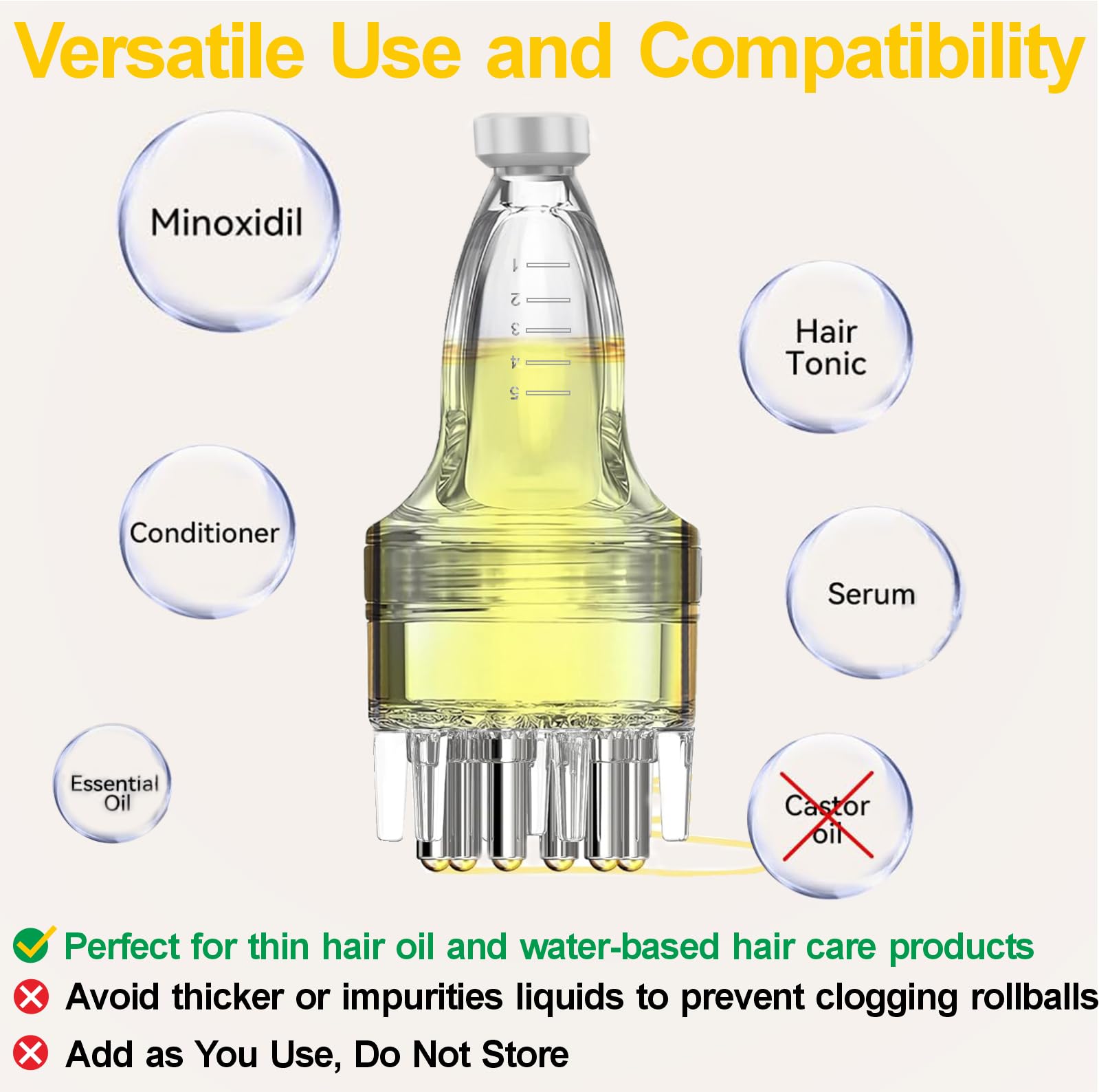 Dispensador Angel Kiss para raíces, dosis precisa de aceite capilar