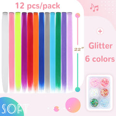 Extensiones Angels Beauty arcoíris con clip, combinaciones creativas para cosplay