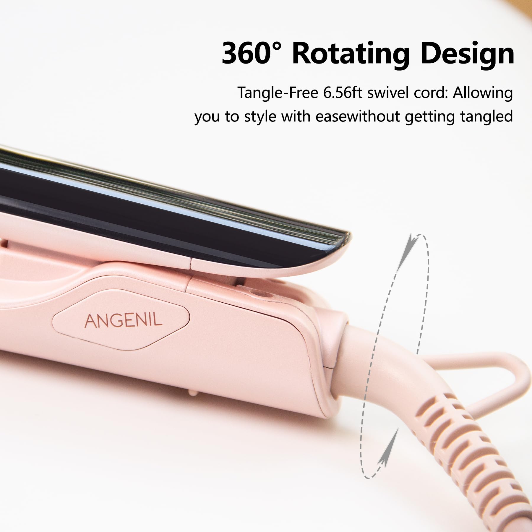 ANGENIL Pro Round Pink – accesorios de silicona resistente al calor incluidos.