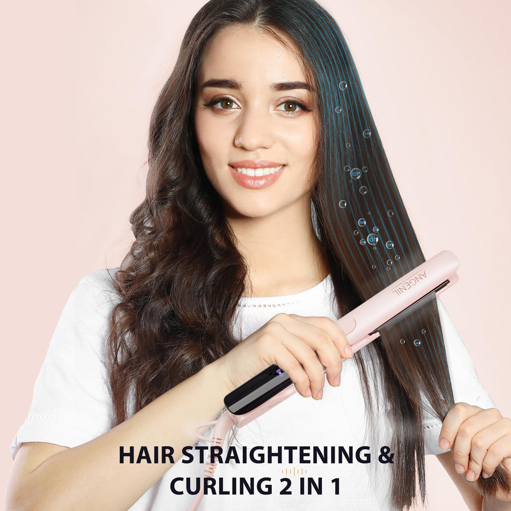 ANGENIL Pro Round Pink – pantalla de cristal líquido grande para control preciso.