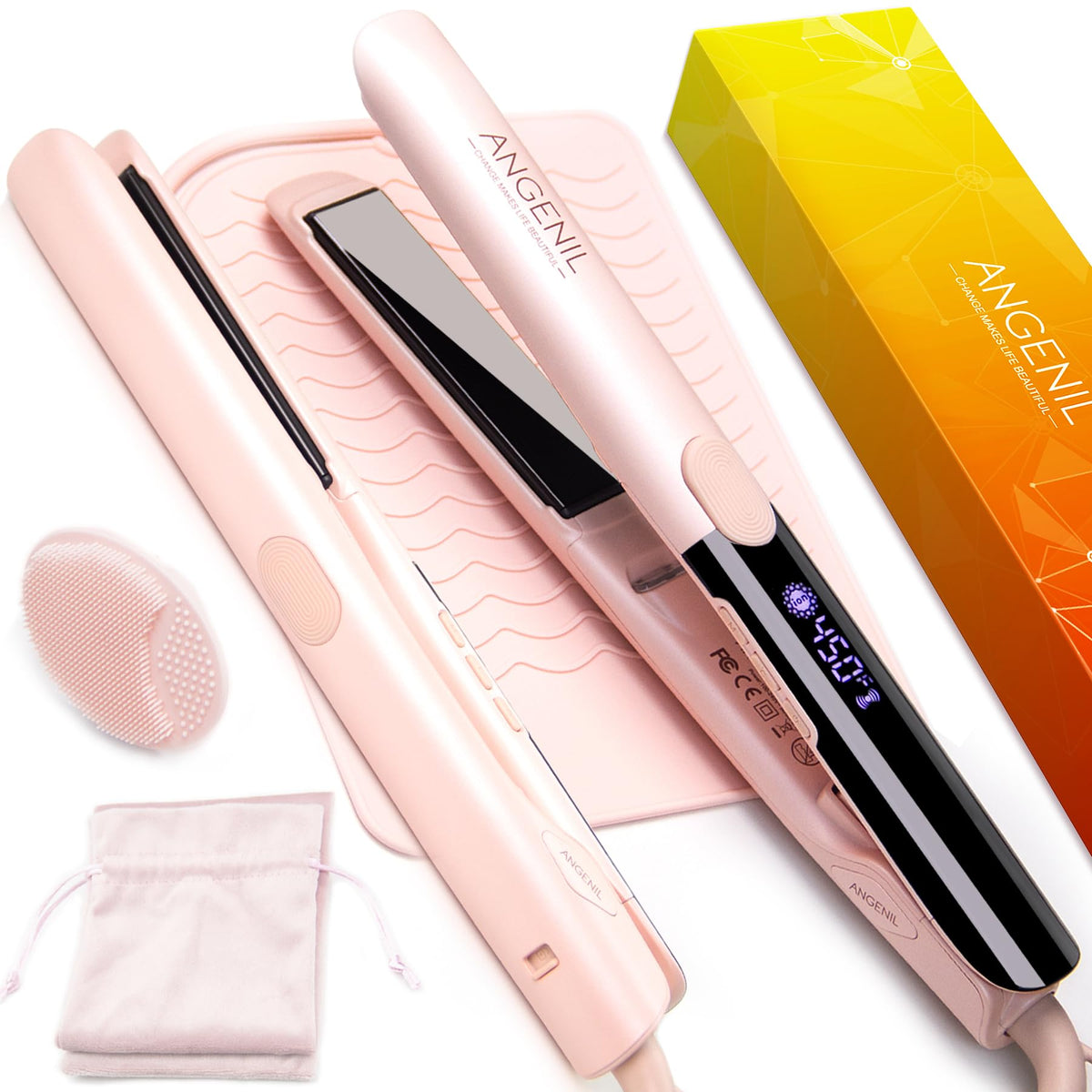 ANGENIL Pro Round Pink – placas titanio 3D flotantes para deslizamiento suave.