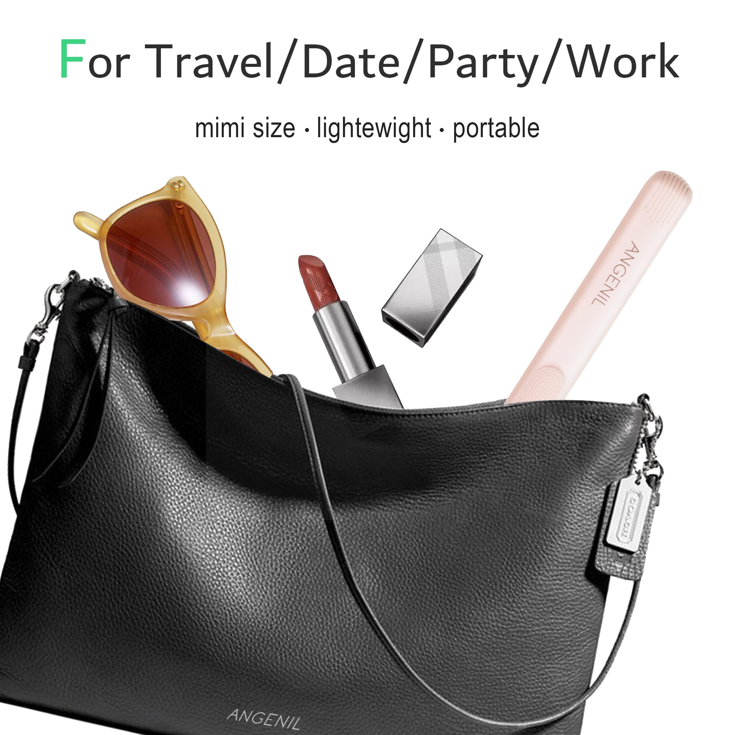 ANGENIL uso versátil para viaje y bolsos, listo para peinar en cualquier lugar.