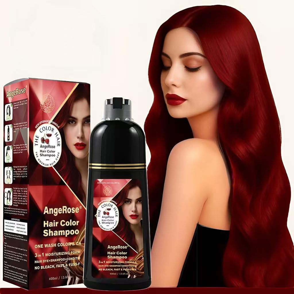 AngeRose champú tintura 3 en 1 revela cobertura de canas de forma natural