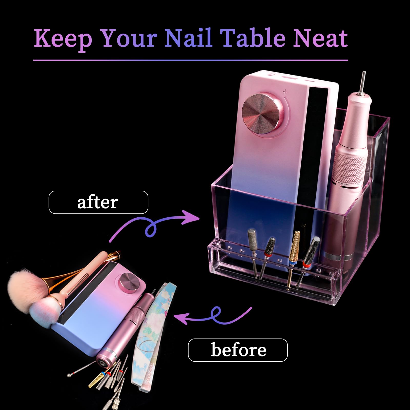 ANGNYA diseño compacto ahorro de espacio ideal para estaciones de arte de uñas.