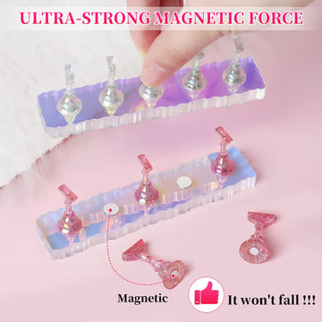 ANGNYA mostrador de uñas acrílico para practicar y presentar.