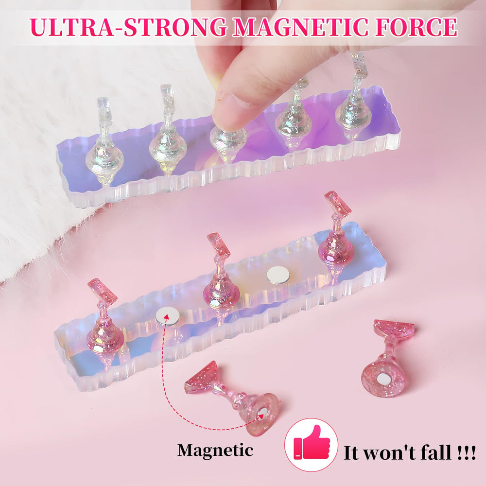 ANGNYA mostrador de uñas acrílico para practicar y presentar.