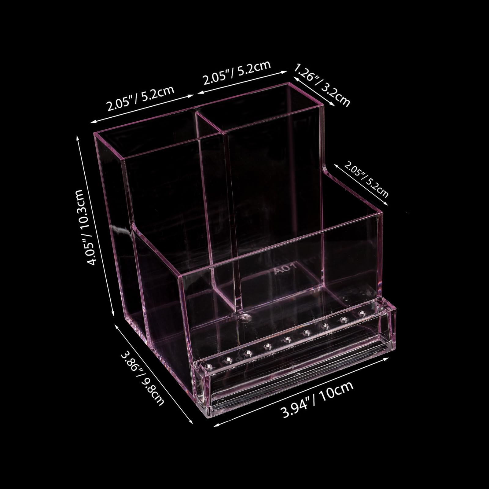 ANGNYA organizador taladro uñas diseño tres compartimentos mantiene drills, bits y brochas ordenados.
