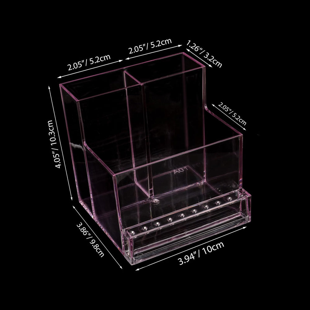 ANGNYA organizador taladro uñas diseño tres compartimentos mantiene drills, bits y brochas ordenados.