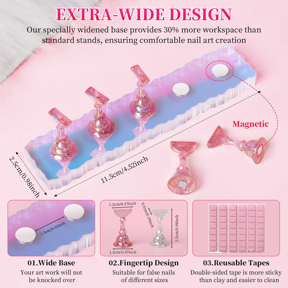 ANGNYA soportes magnéticos para uñas con sujeción estable.