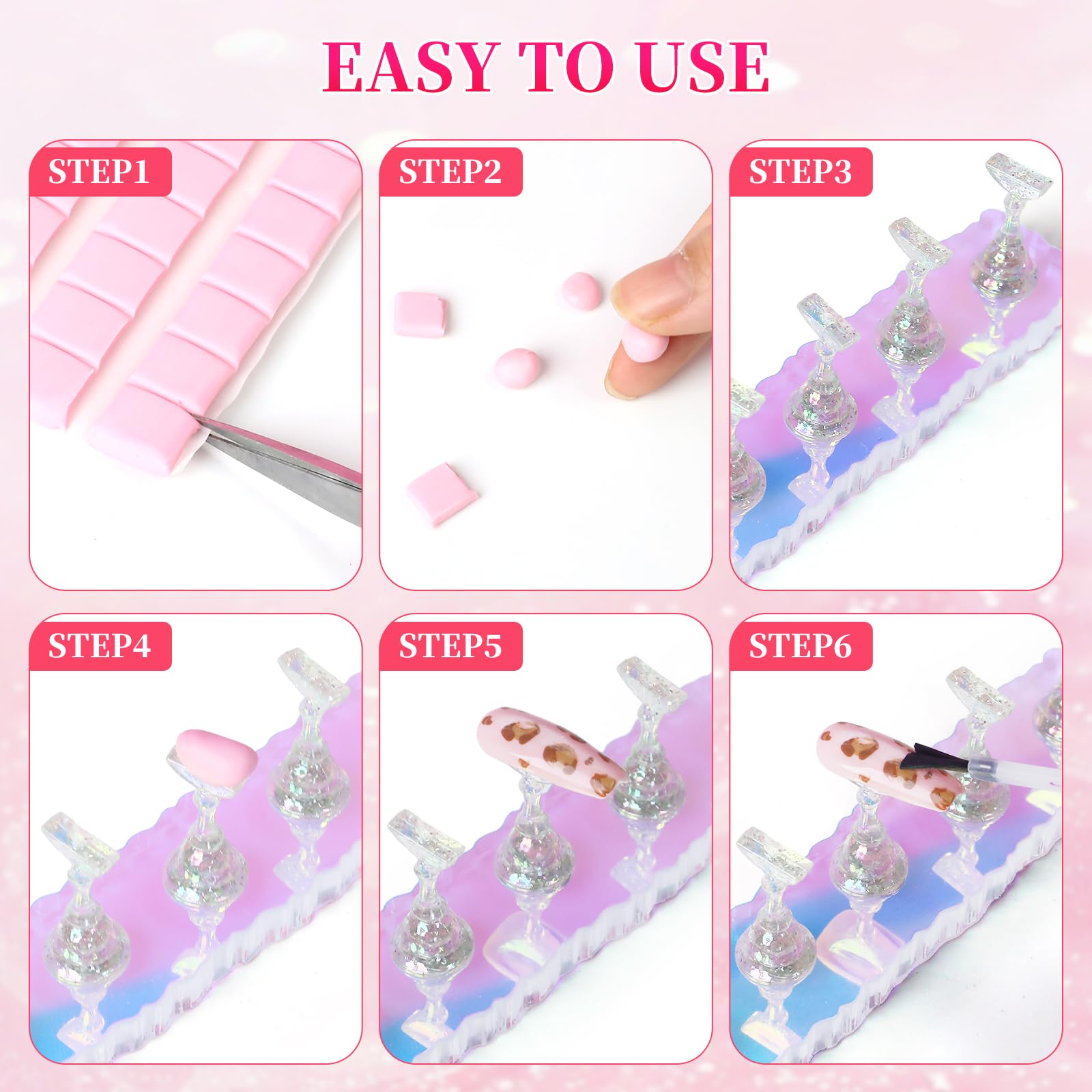 ANGNYA base magnética estable para fijar uñas durante el diseño.