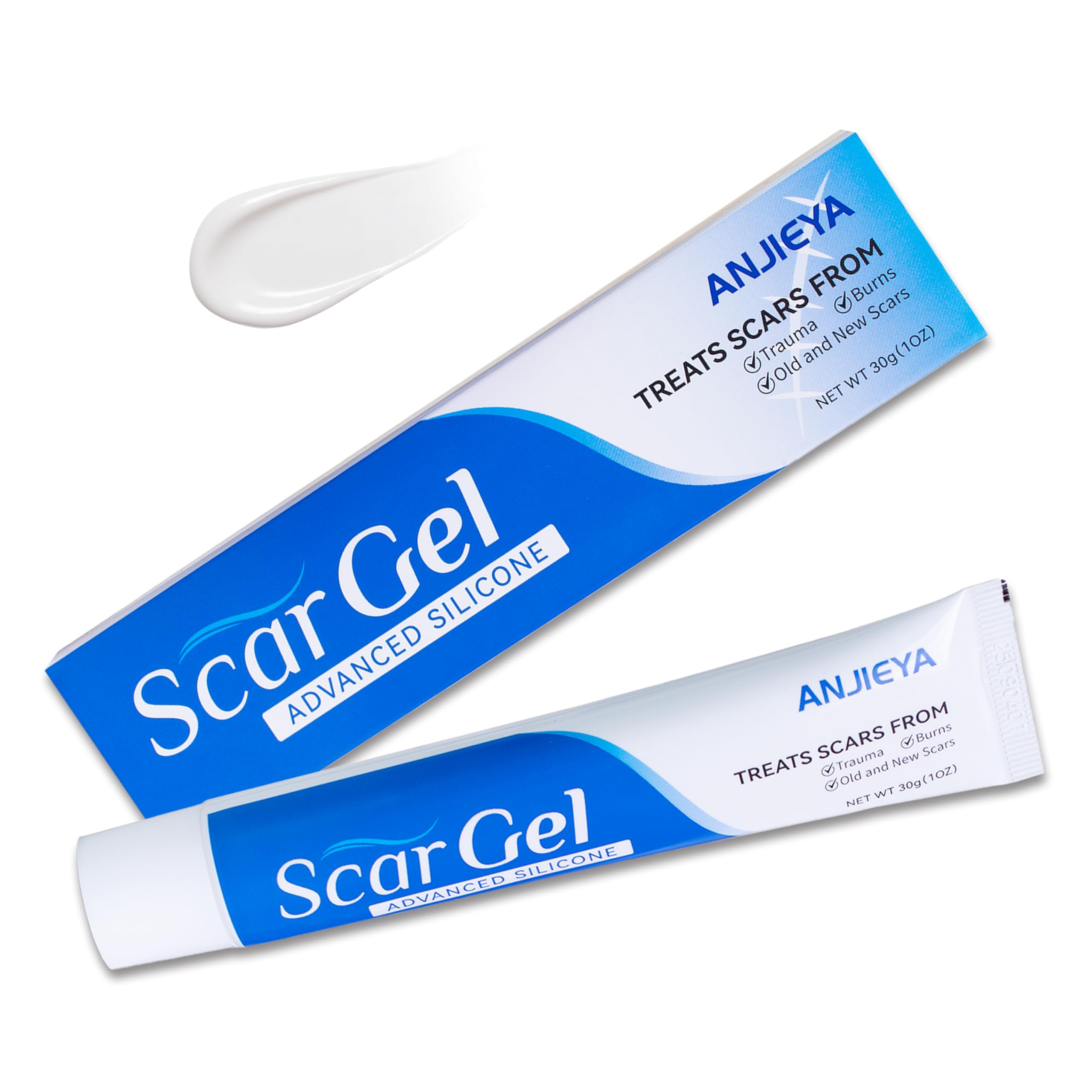 ANJIEYA gel de cicatrices silicona, aplicación suave para cuidado diario de la piel.