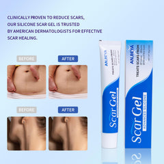 ANJIEYA gel de cicatrices silicona, uso diario para piel sensible y segura.