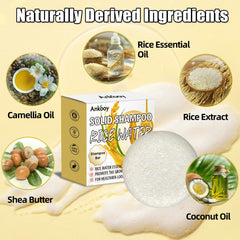 ANKOOY Rice Water Shampoo Bar pack dorso: empaque compacto para viajar