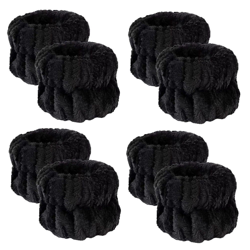 Banda de muñeca Anmieciu en microfibra negra, ideal para lavado de cara.