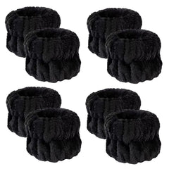 Banda de muñeca Anmieciu en microfibra negra, ideal para lavado de cara.
