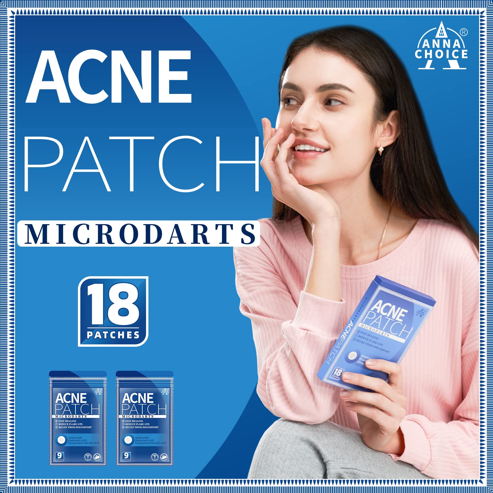 Parche acné rostro AnnaChoice, uso diario para hidratar y apoyar la piel.