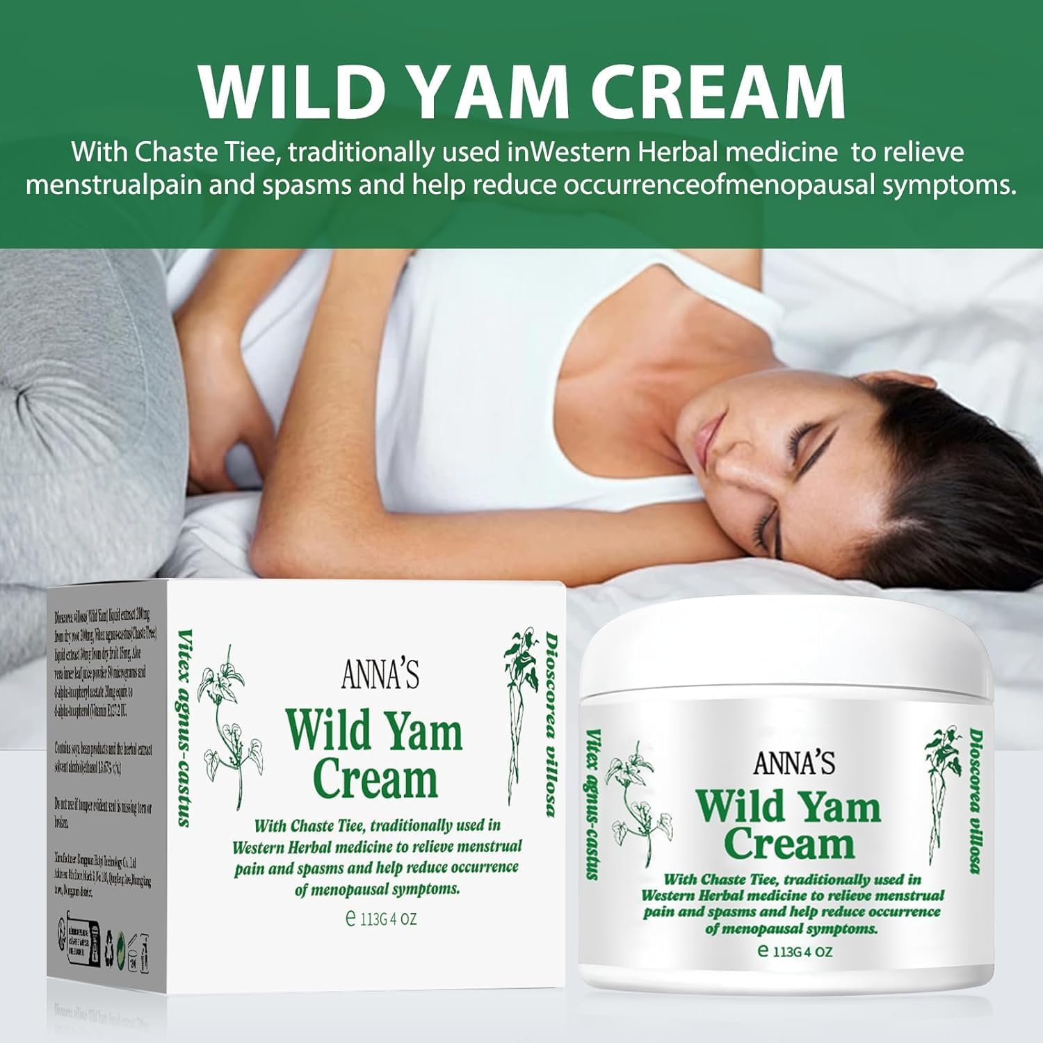 Anna's crema de ñame silvestre, textura cremosa que se absorbe rápido