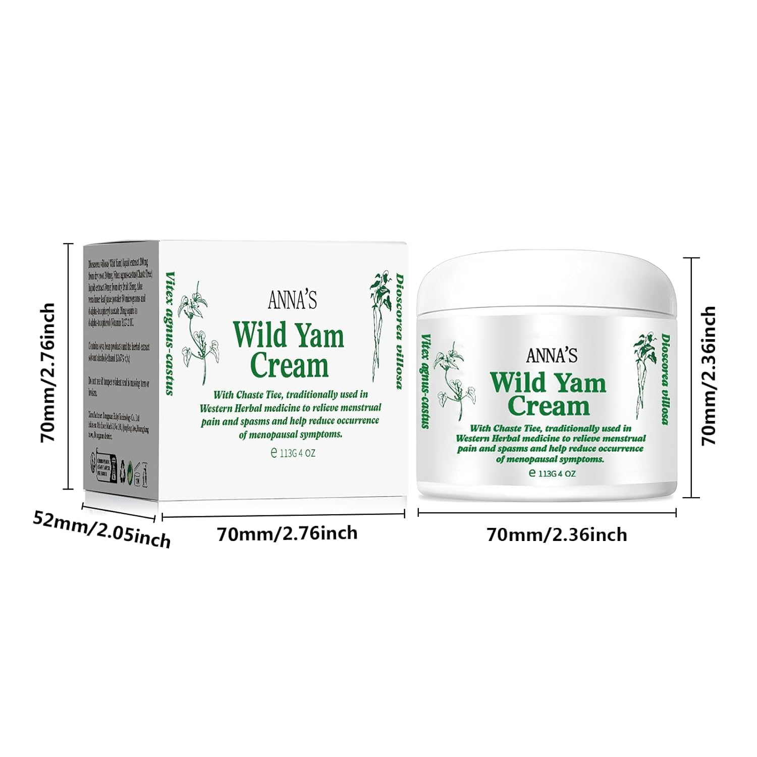 Anna's crema de ñame silvestre, uso directo sobre la piel