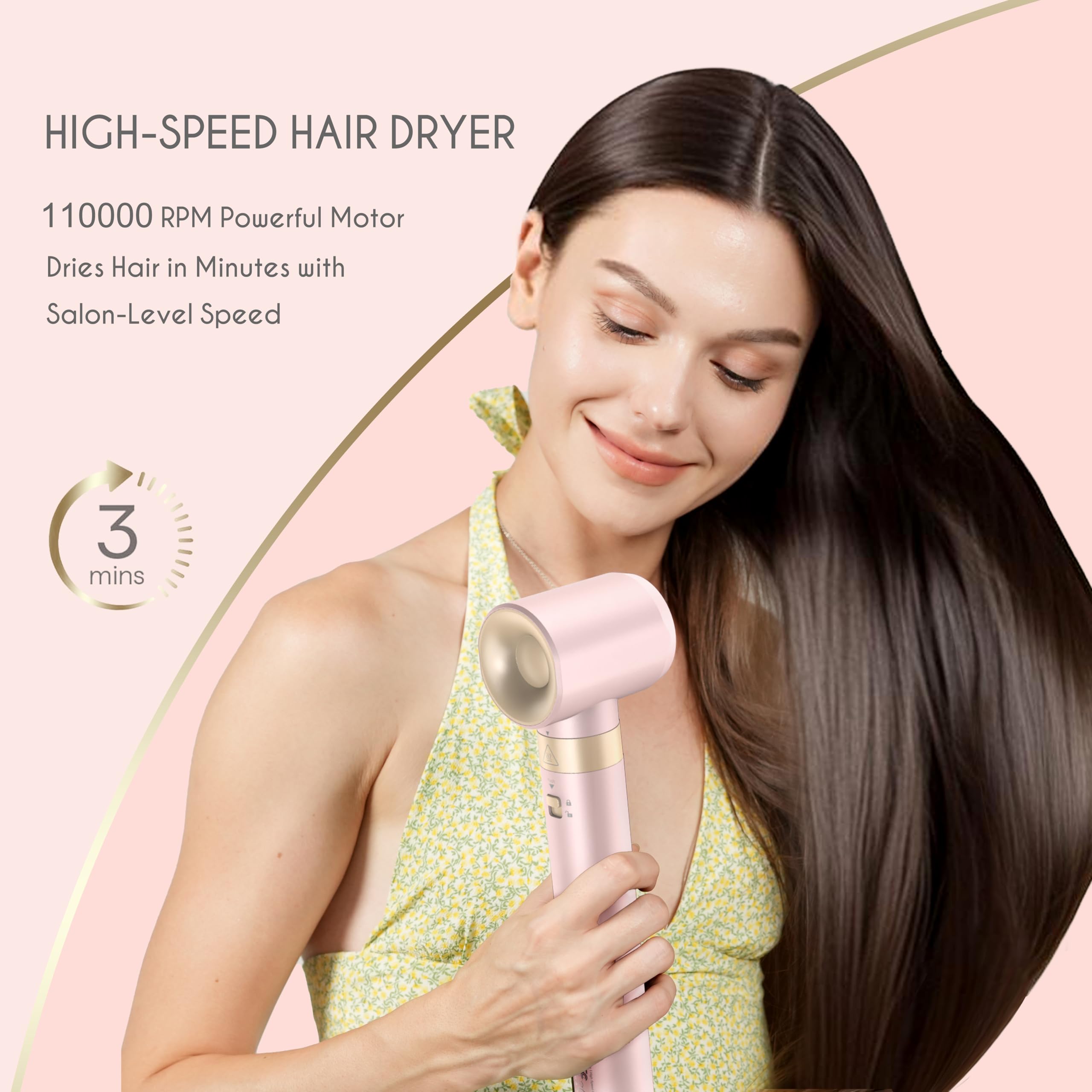 ANNLARY control térmico iónico para cabello suave y sin frizz.