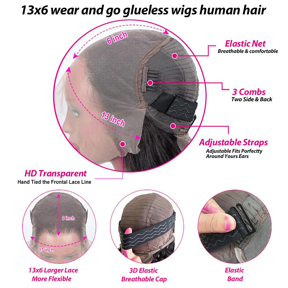 ANNELBEL natural black body wave wig ideal for special occasions