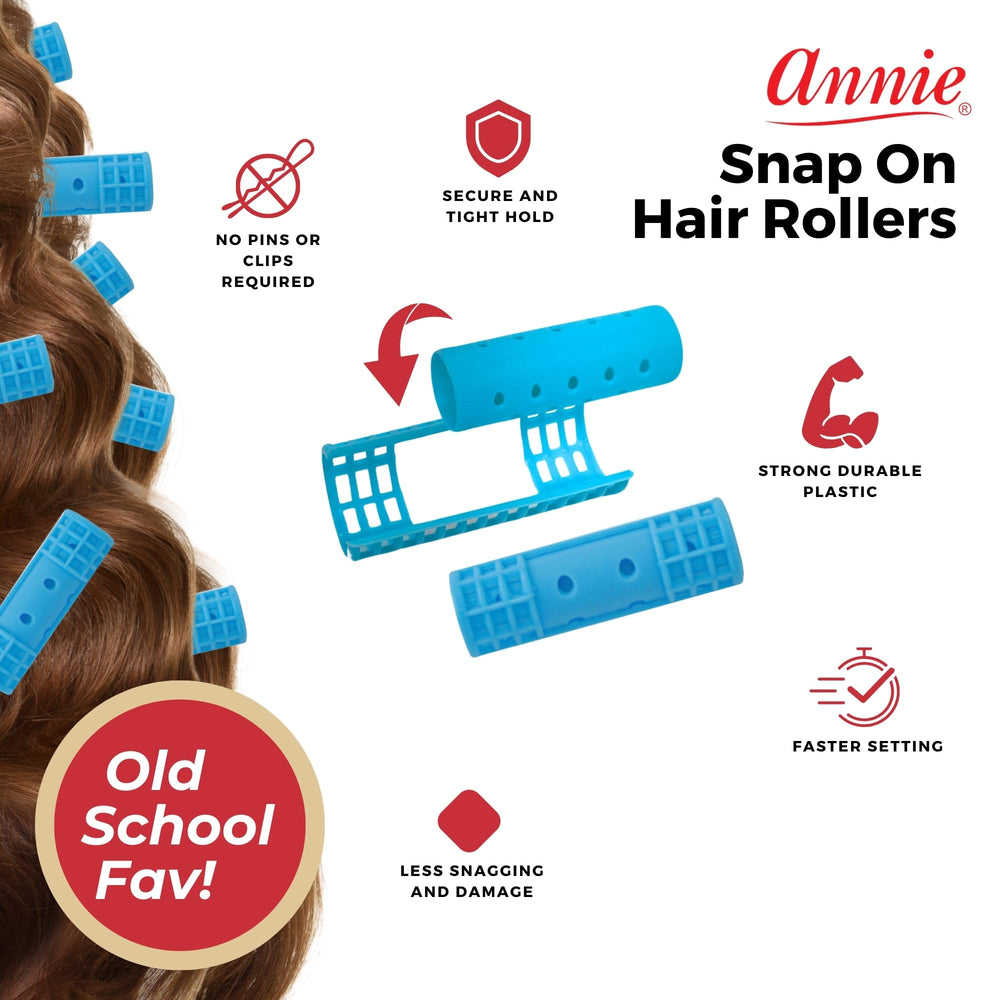 Annie rodillos con agarre magnético para cabello ondulado y controlable.