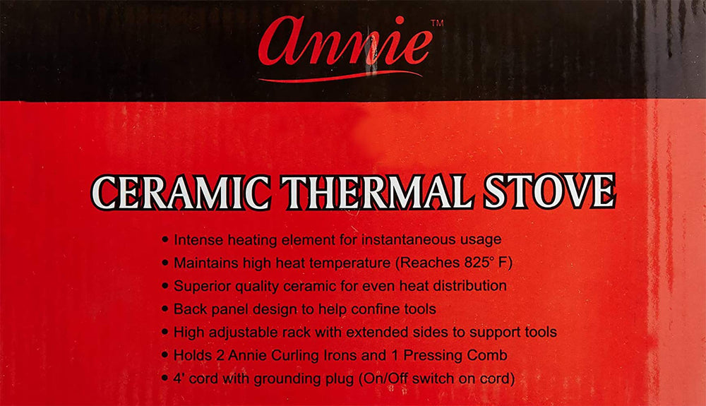 Annie estufa cerámica compacta placa posterior, confina herramientas con seguridad