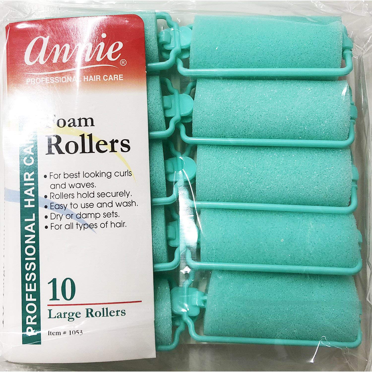 Annie rodillos de espuma verde de 1 pulgada, ideales para sets sin calor en casa