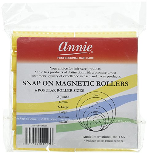 Annie rodillos magnéticos ventilados para secado rápido sin pinzas, volumen