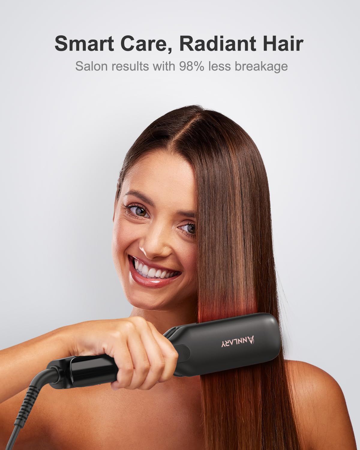 ANNLARY ideal para cabello grueso o rizado, alisado eficaz