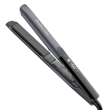 Plancha ANNLARY 1 pulgada con titanio cerámico para alisar y dar brillo