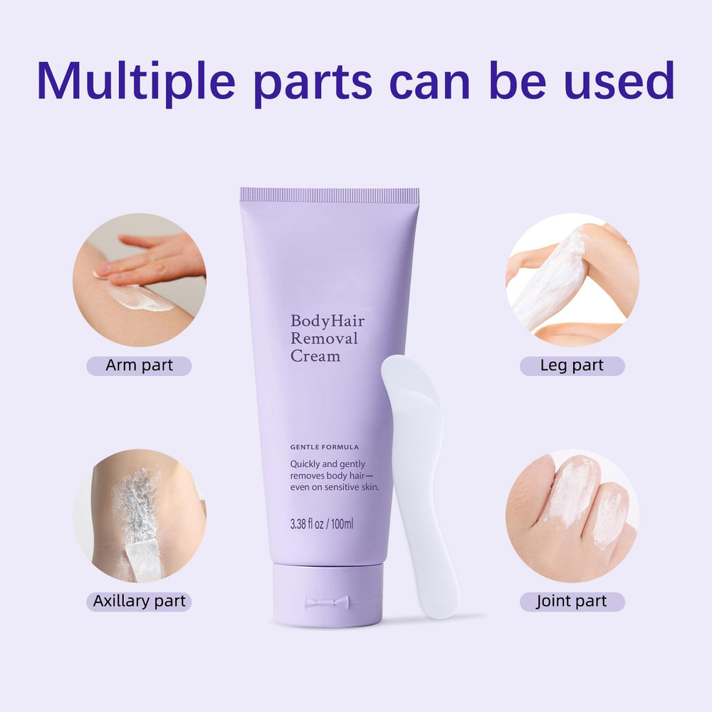 Crema depilatoria Annsky: aplicación higiénica con espátula
