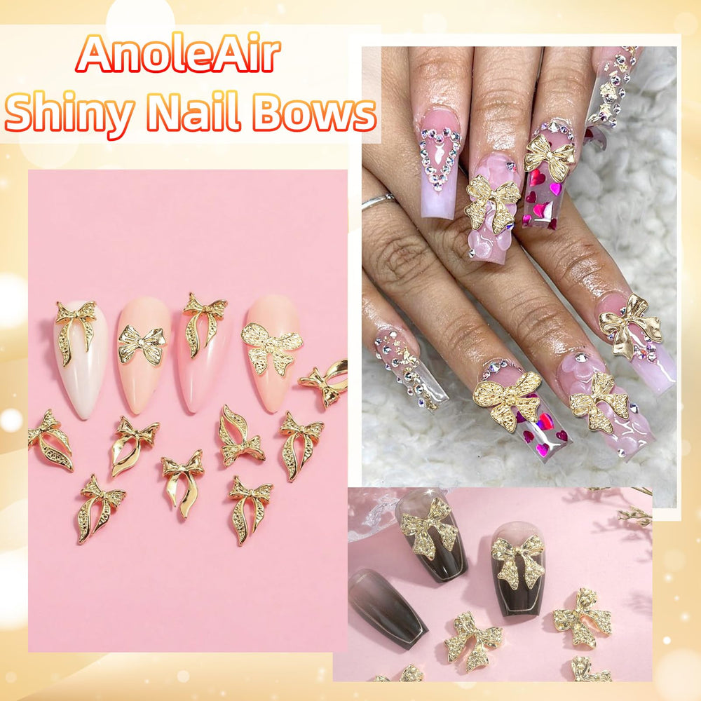 AnoleAir acabado dorado ligero para uñas, perfecto para decoraciones duraderas.
