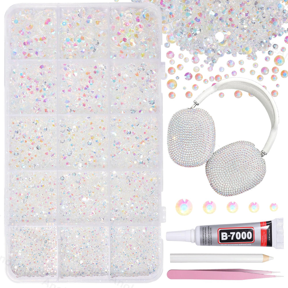 AnoleAir kit de cristales AB, 12000 piezas, para proyectos creativos y bedazzling