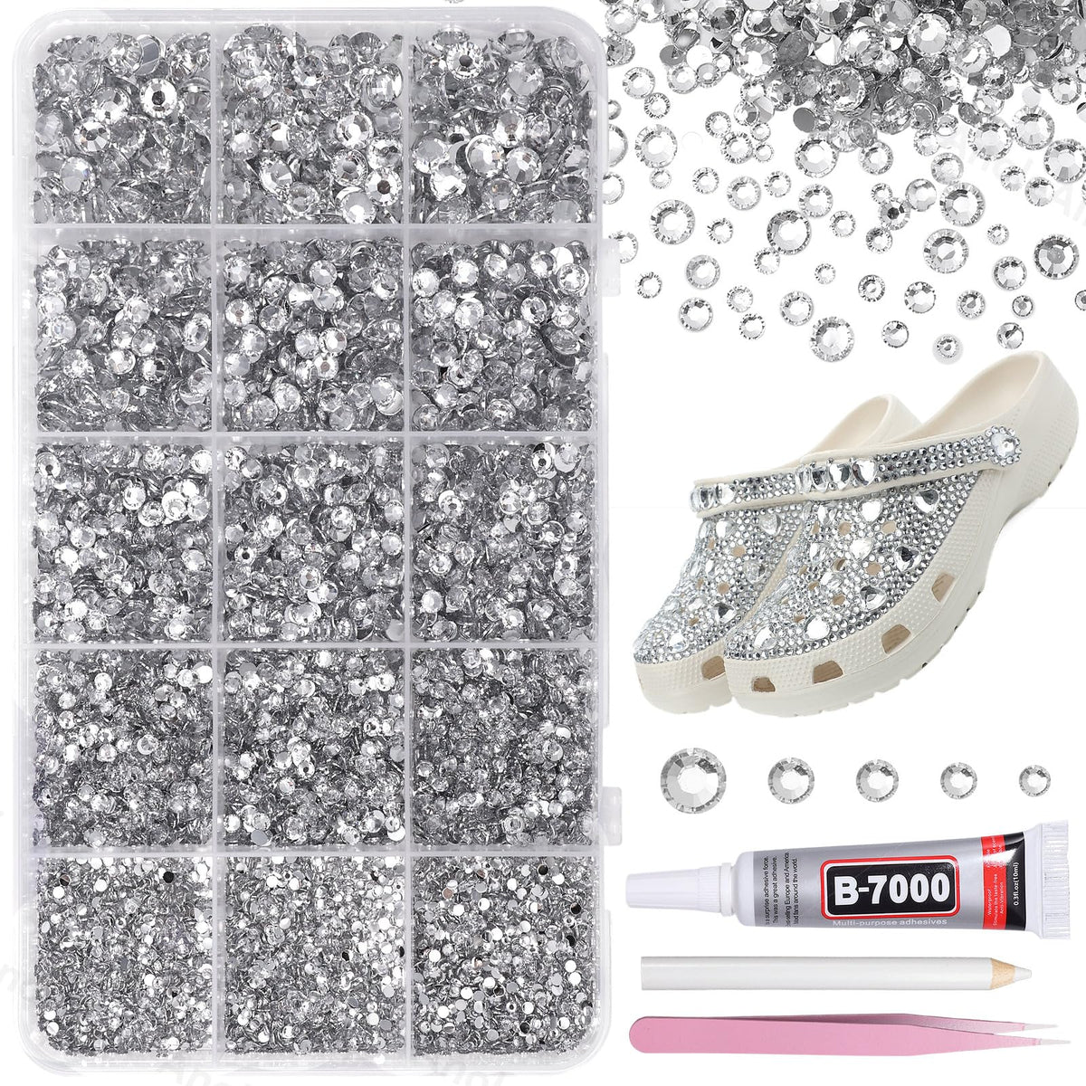 AnoleAir kit bedazzling con 12000 piezas para decoraciones brillantes en proyectos DIY
