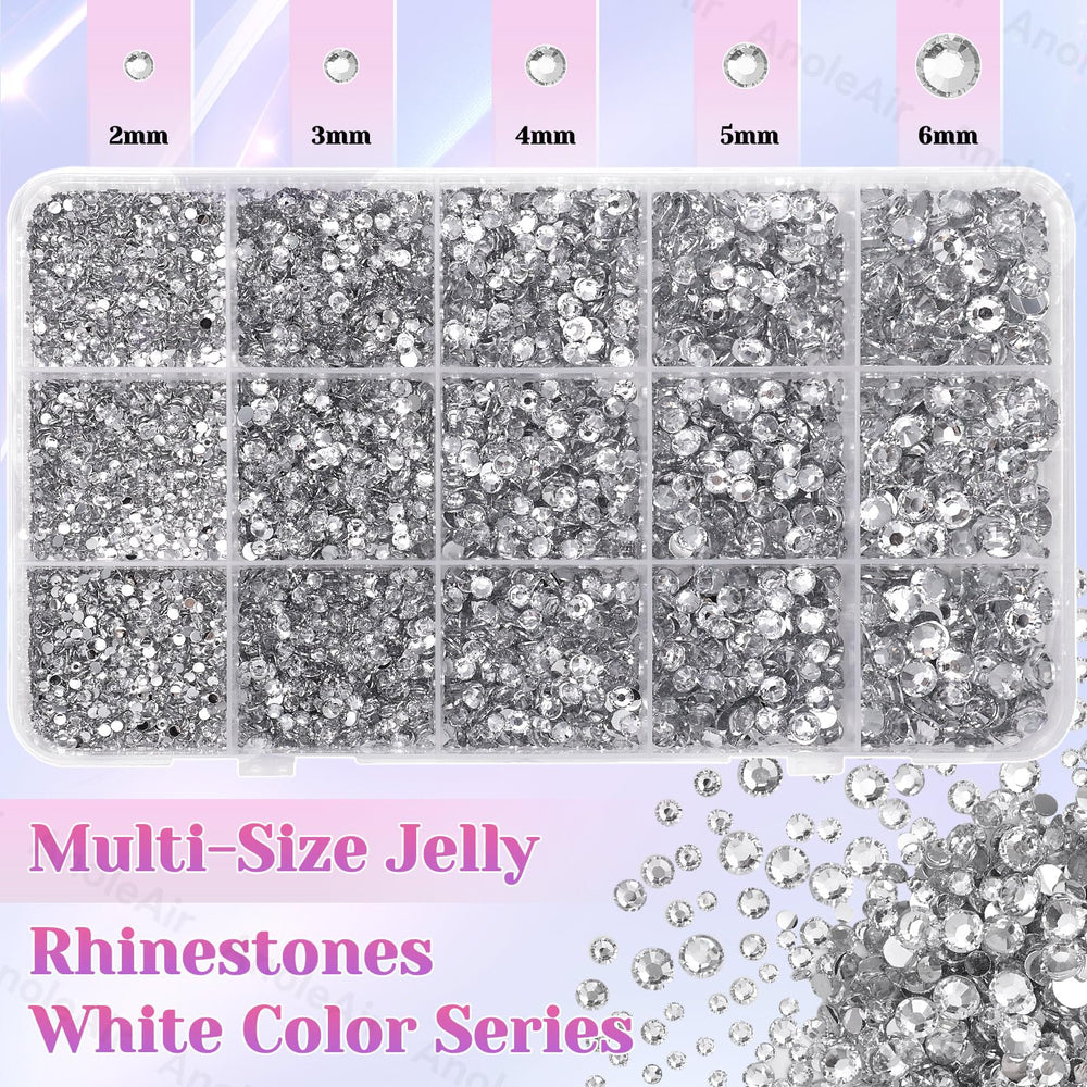 AnoleAir mezcla 2mm-6mm de piedras blancas para múltiples diseños