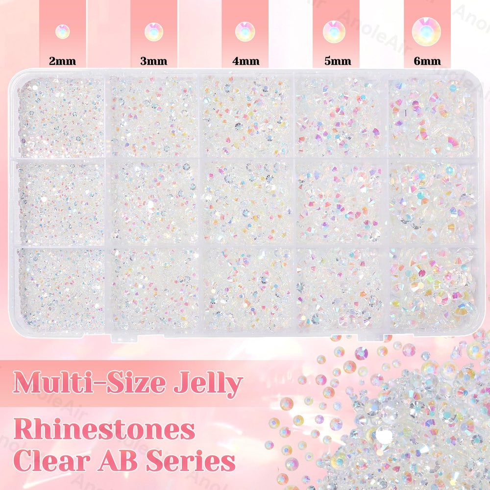 Rhinestones AB 2-6 mm en mezcla, ideal para detalles finos y efectos brillantes