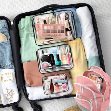 ANOOVV bolsa de aseo transparente, ligero y reutilizable para viajes.